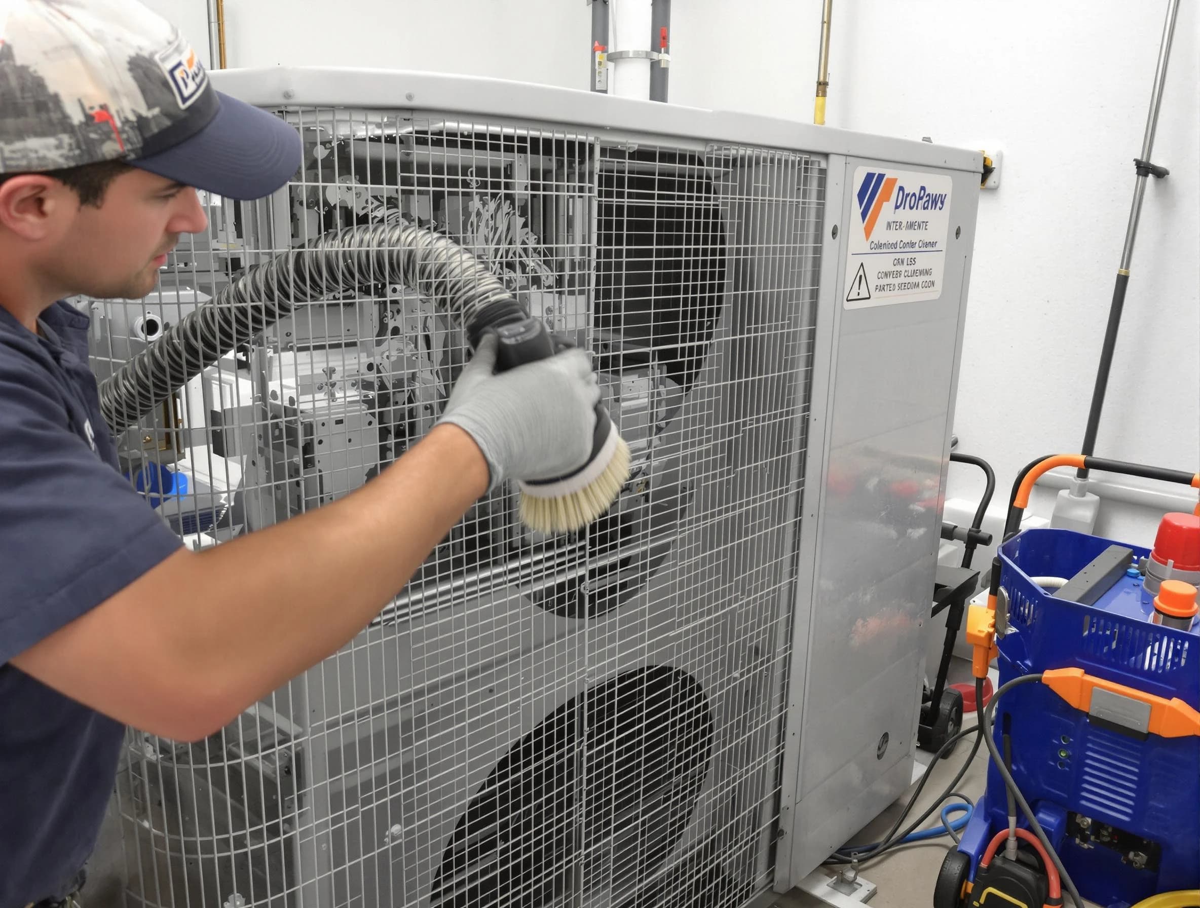 Parker Air Duct Cleaning specialist performing precision AC coil cleaning for improved system performance in Parker