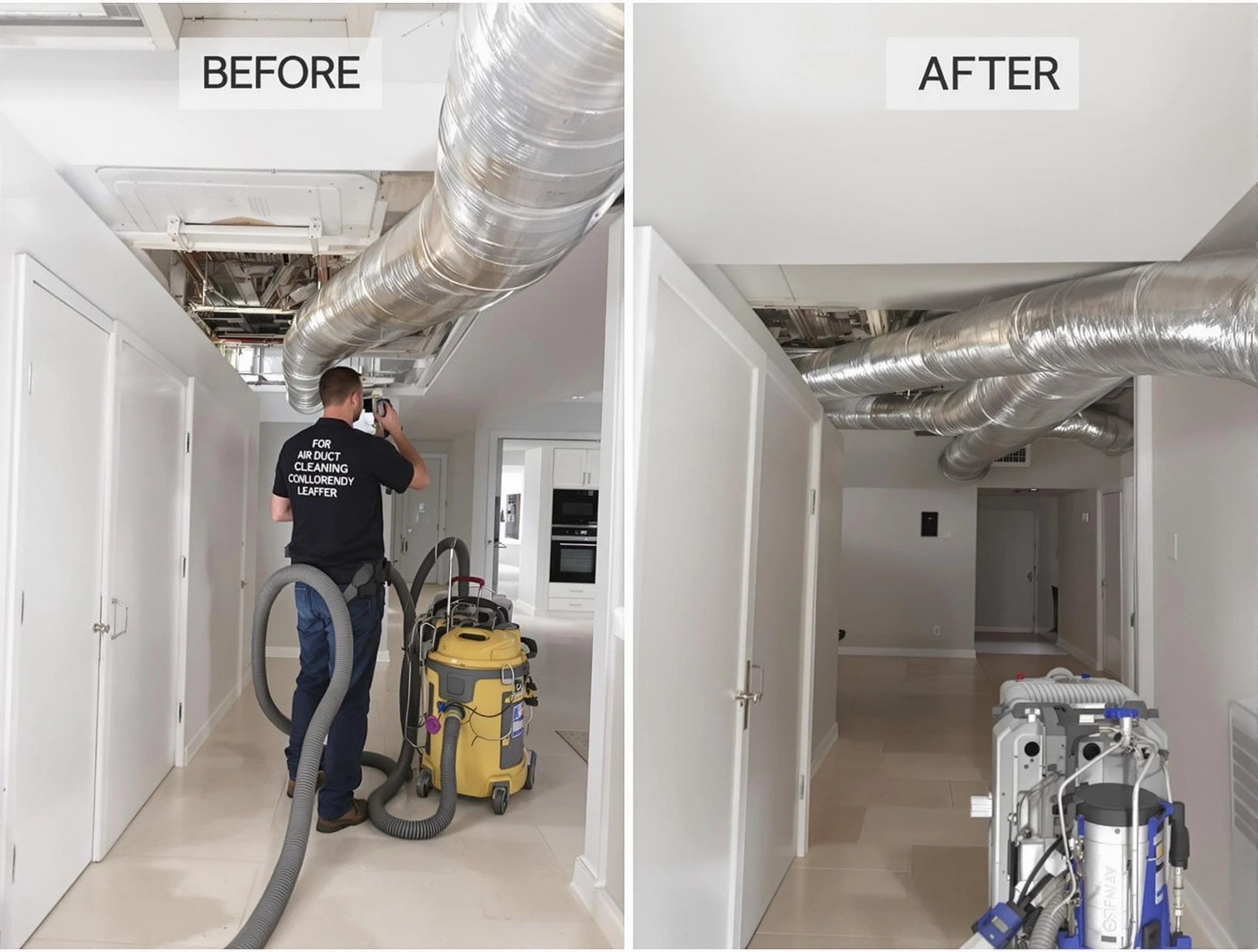 Parker Air Duct Cleaning professional performing thorough air duct cleaning in Parker